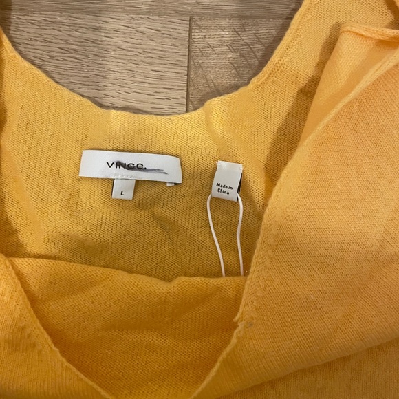 Vince cashmere scoop tank size large in orange - Picture 3 of 7